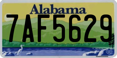 AL license plate 7AF5629