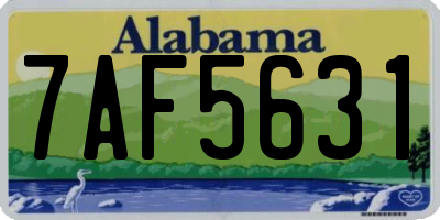AL license plate 7AF5631