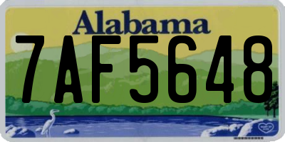 AL license plate 7AF5648