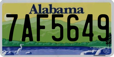 AL license plate 7AF5649