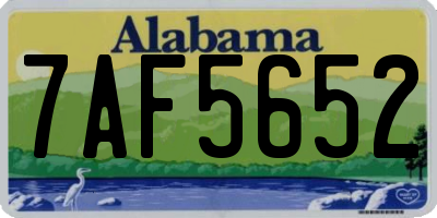 AL license plate 7AF5652