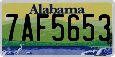 AL license plate 7AF5653