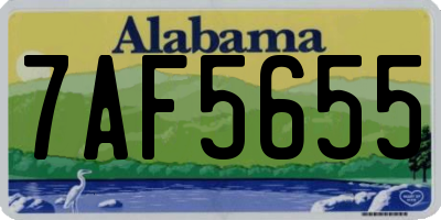 AL license plate 7AF5655