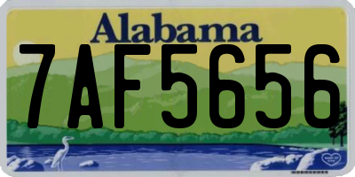 AL license plate 7AF5656