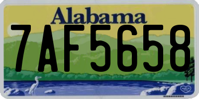 AL license plate 7AF5658