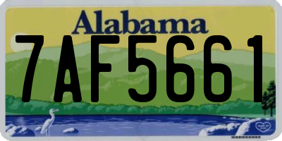 AL license plate 7AF5661