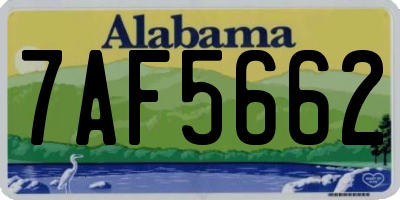 AL license plate 7AF5662