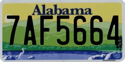 AL license plate 7AF5664