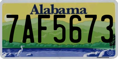 AL license plate 7AF5673