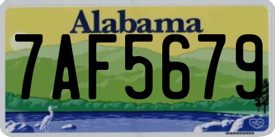 AL license plate 7AF5679