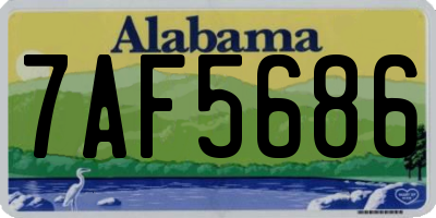 AL license plate 7AF5686