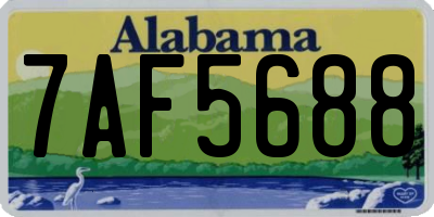 AL license plate 7AF5688