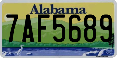 AL license plate 7AF5689