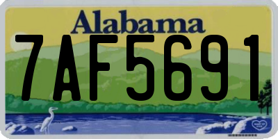 AL license plate 7AF5691