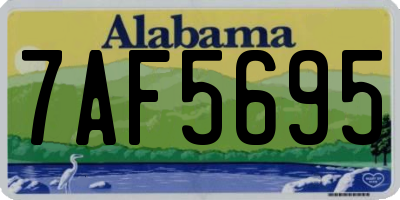 AL license plate 7AF5695