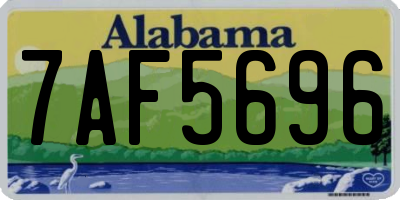 AL license plate 7AF5696