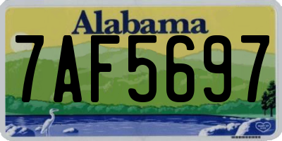 AL license plate 7AF5697