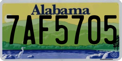 AL license plate 7AF5705