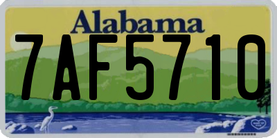 AL license plate 7AF5710