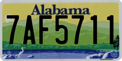 AL license plate 7AF5711