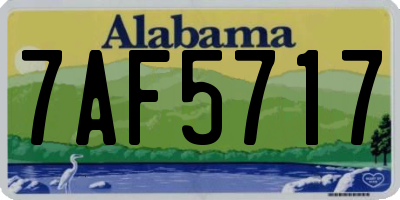 AL license plate 7AF5717