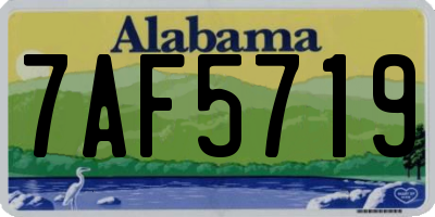 AL license plate 7AF5719