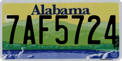 AL license plate 7AF5724