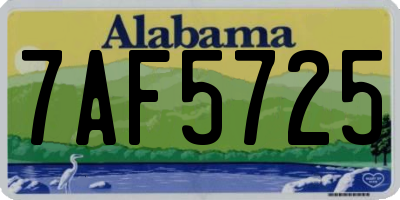 AL license plate 7AF5725