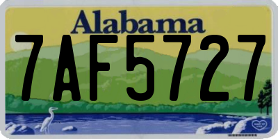 AL license plate 7AF5727