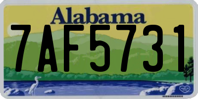AL license plate 7AF5731