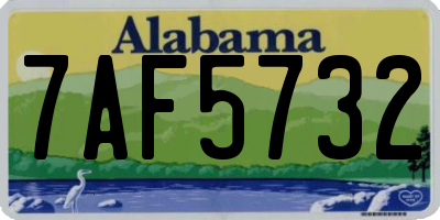 AL license plate 7AF5732