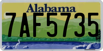 AL license plate 7AF5735