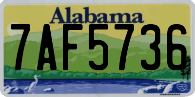 AL license plate 7AF5736