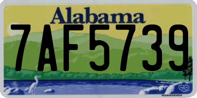 AL license plate 7AF5739