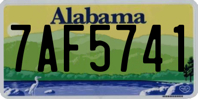 AL license plate 7AF5741