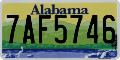 AL license plate 7AF5746