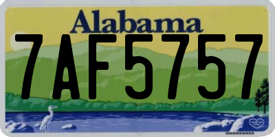 AL license plate 7AF5757