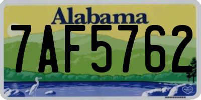 AL license plate 7AF5762