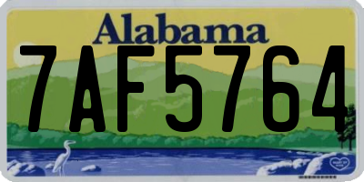 AL license plate 7AF5764
