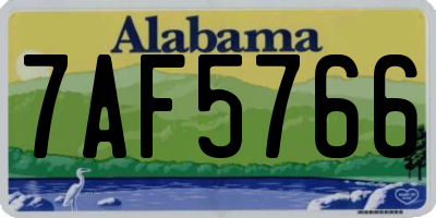 AL license plate 7AF5766