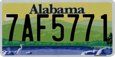 AL license plate 7AF5771