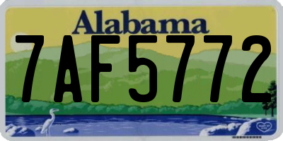 AL license plate 7AF5772