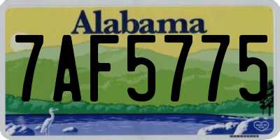 AL license plate 7AF5775