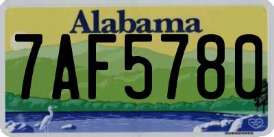AL license plate 7AF5780
