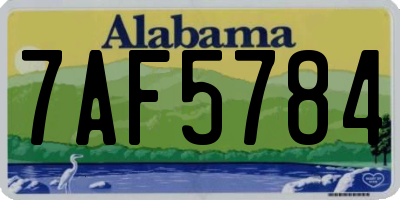 AL license plate 7AF5784