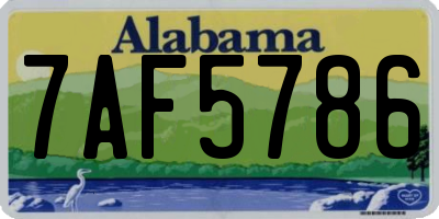 AL license plate 7AF5786
