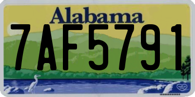 AL license plate 7AF5791