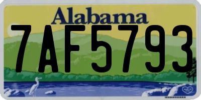 AL license plate 7AF5793