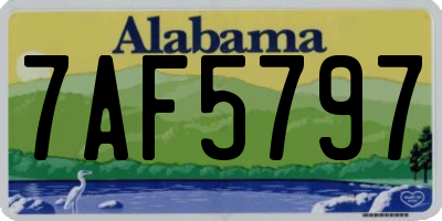 AL license plate 7AF5797