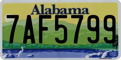 AL license plate 7AF5799